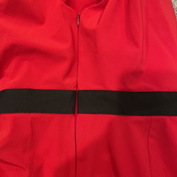 Cynthia Steffe over the knee red draped dress - Picture 7 of 10